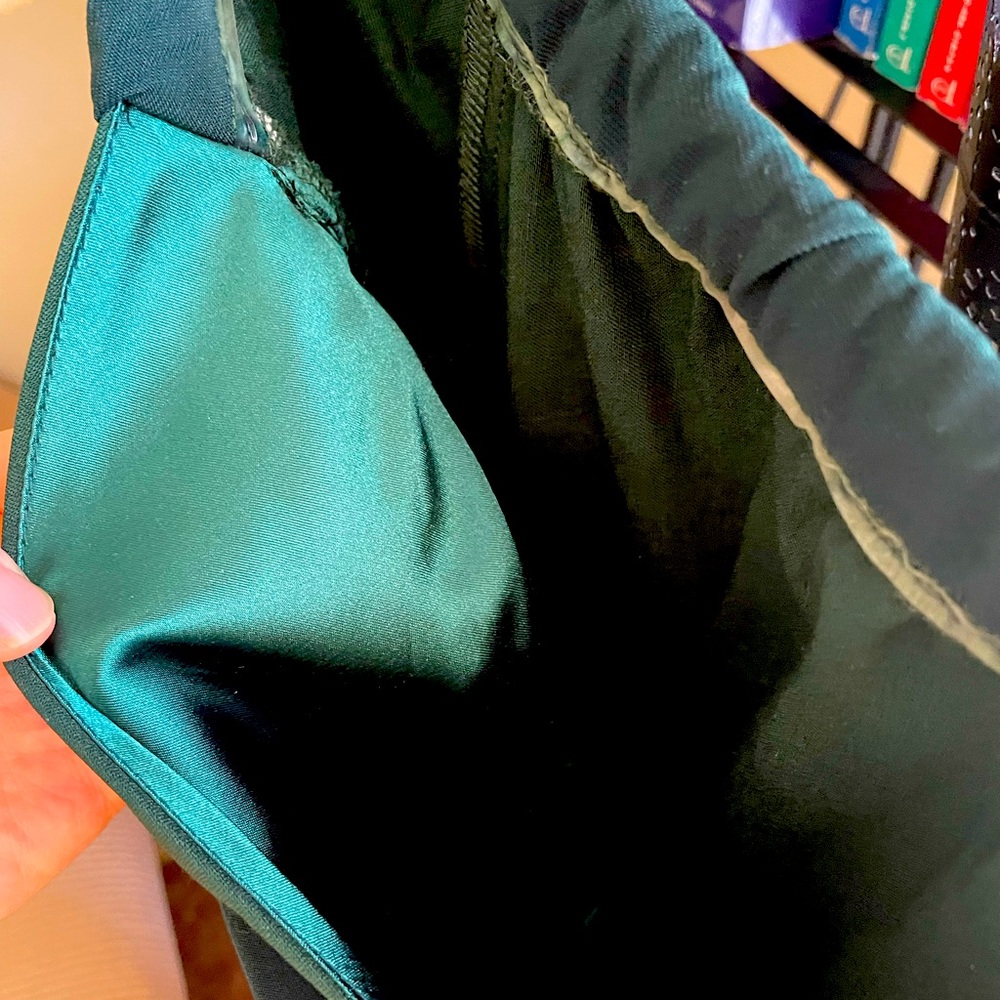 Pin-up Girl PUG Large Off-Shoulder Emerald Green Ruched Midi Dress - Picture 10 of 11